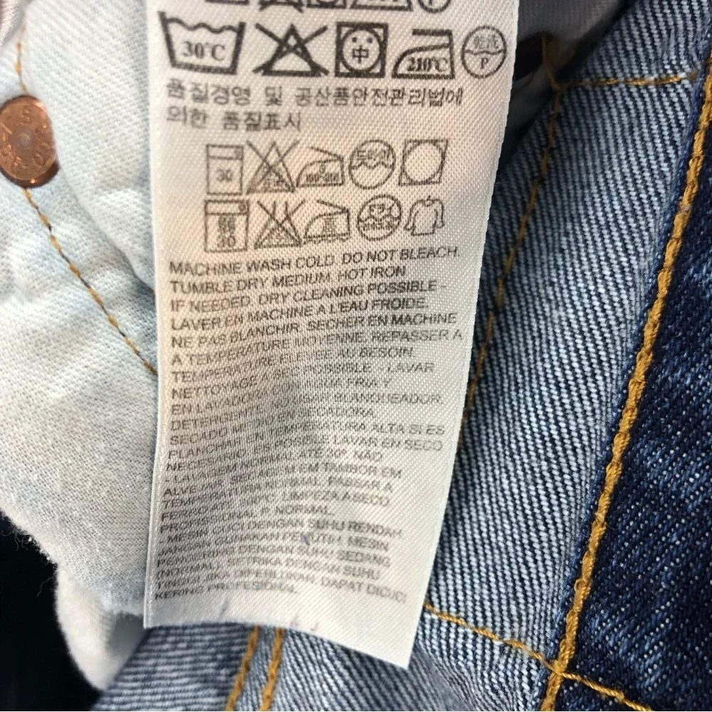 Levis Jeans 501 Vintage Buttonfly Mens 30 Straight Leg